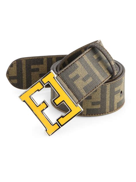 fendi and yellow|yellow fendi belt.